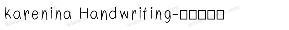 Karenina Handwriting字体转换